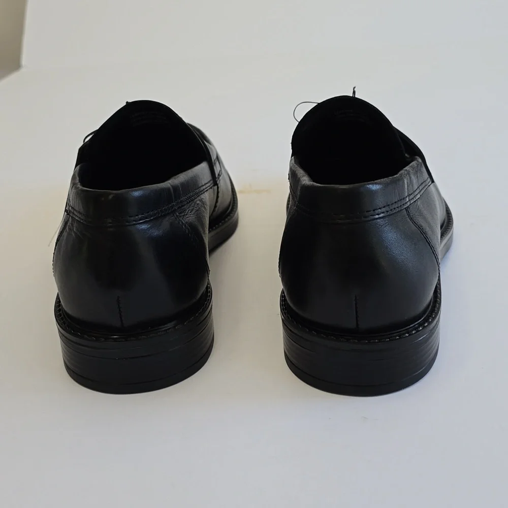 NWT Made In Italy Parrotto Men's Genuine Leather Loafers Shoes Black Size 9